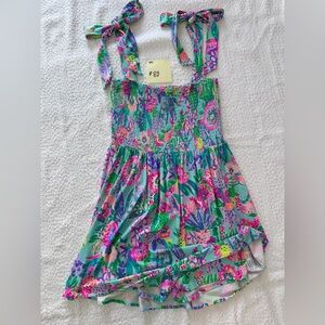 Vibrant Floral Smocked Sundress/Romper Lilly Pulitzer